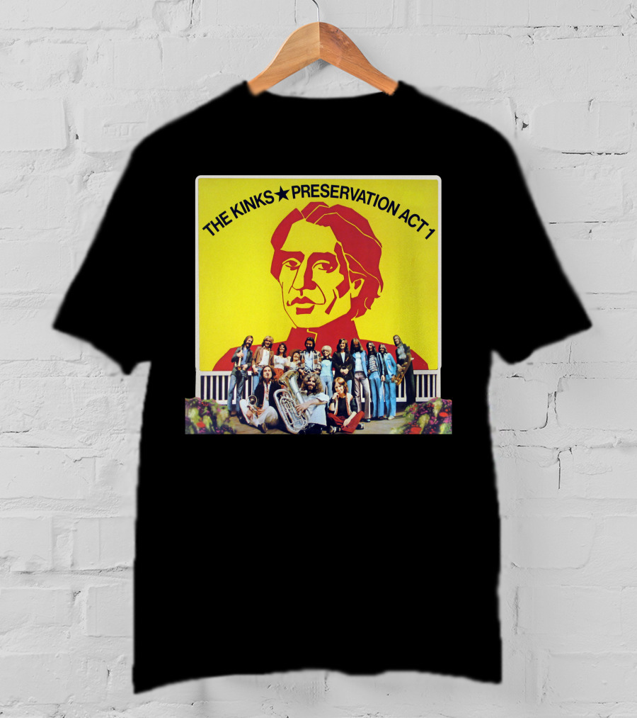 The Kinks Preservation Act 1 Album Cover Art With Band Members T-Shirt