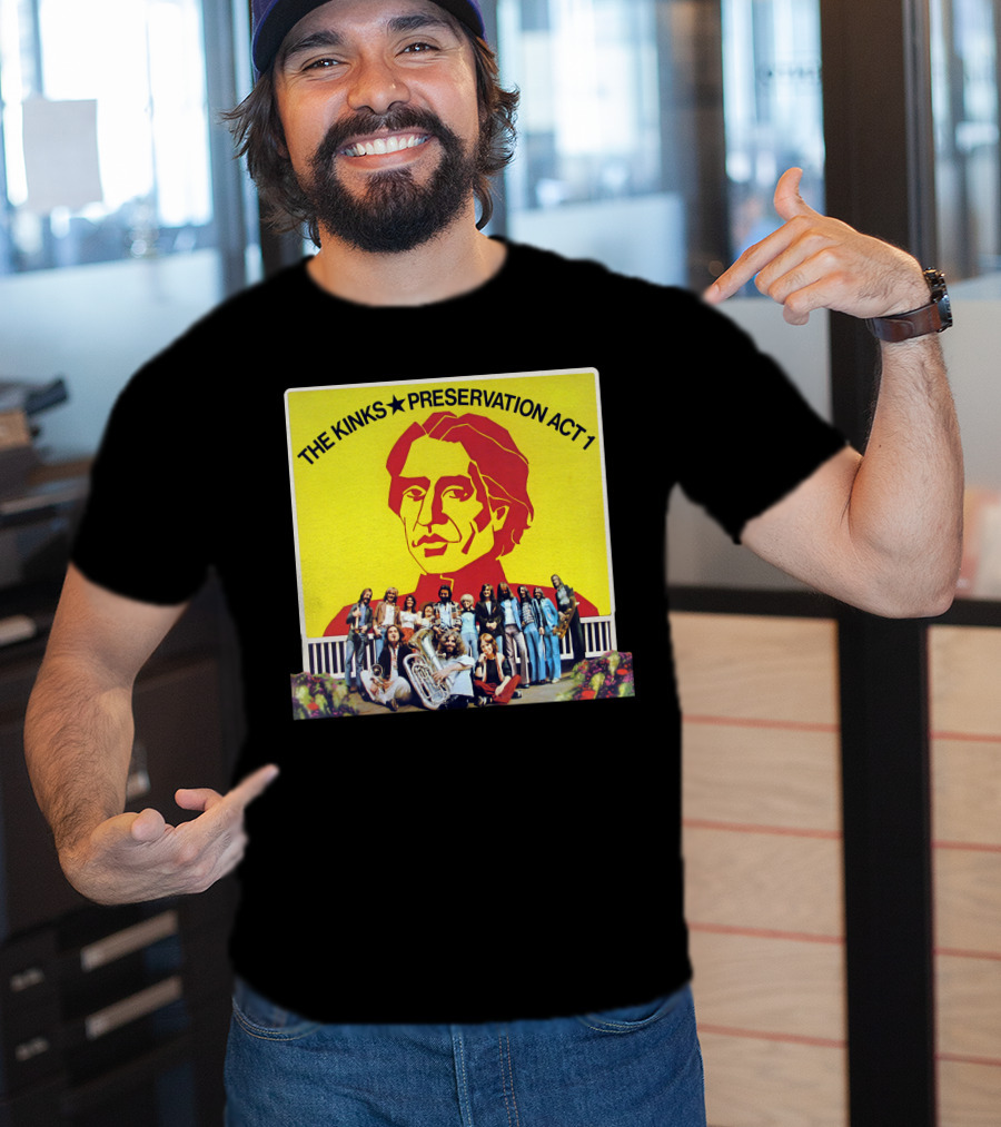 The Kinks Preservation Act 1 Album Cover Art With Band Members T-Shirt