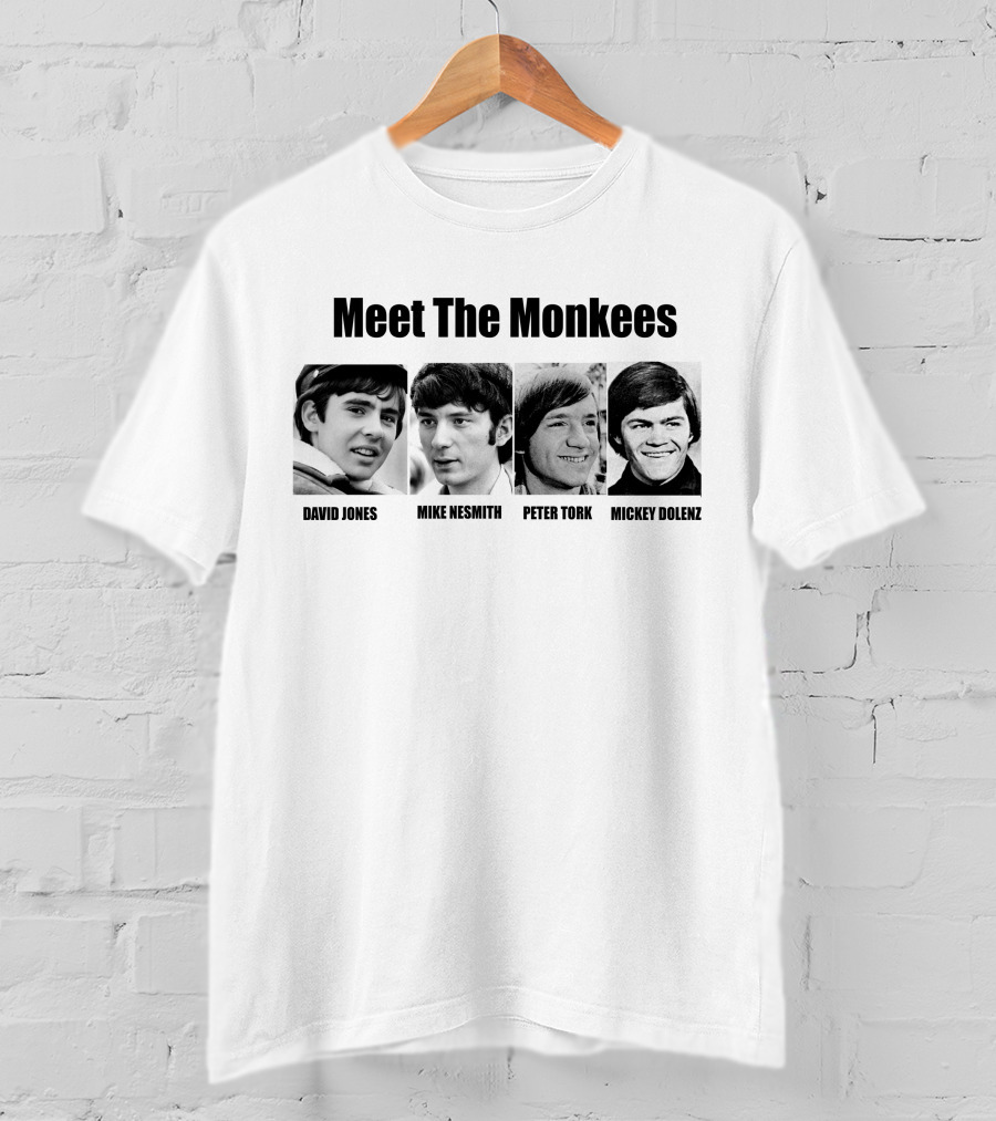 Meet The Monkees David Jones Mike Nesmith Peter Tork Mickey Dolenz T-Shirt