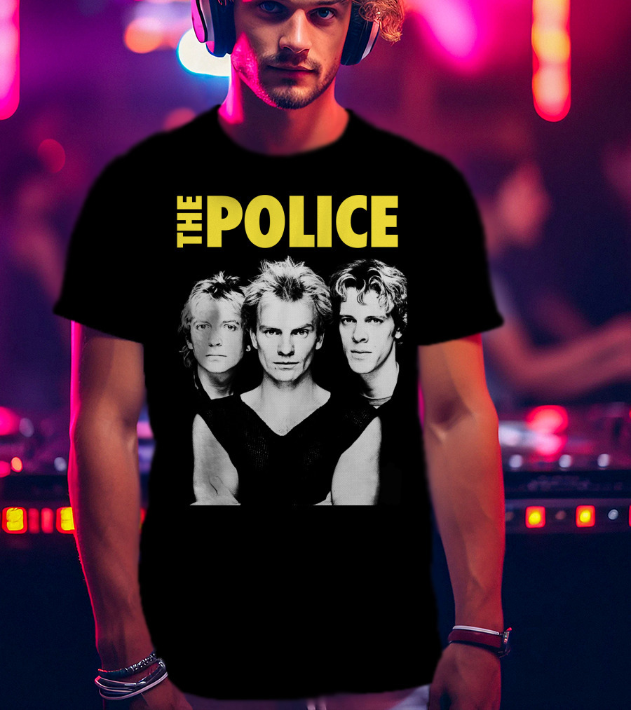 The Police Band Black And White T-Shirt