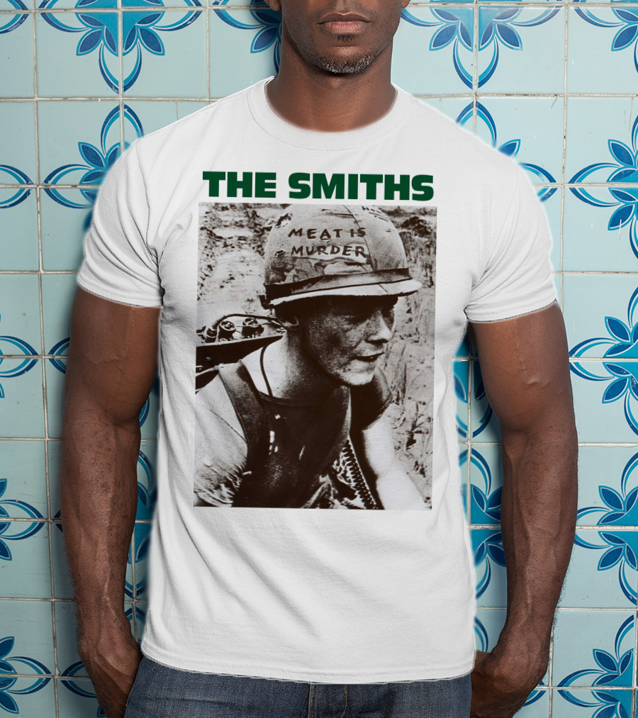 The Smiths Meat Is Murder Vintage Soldier Helmet T-Shirt