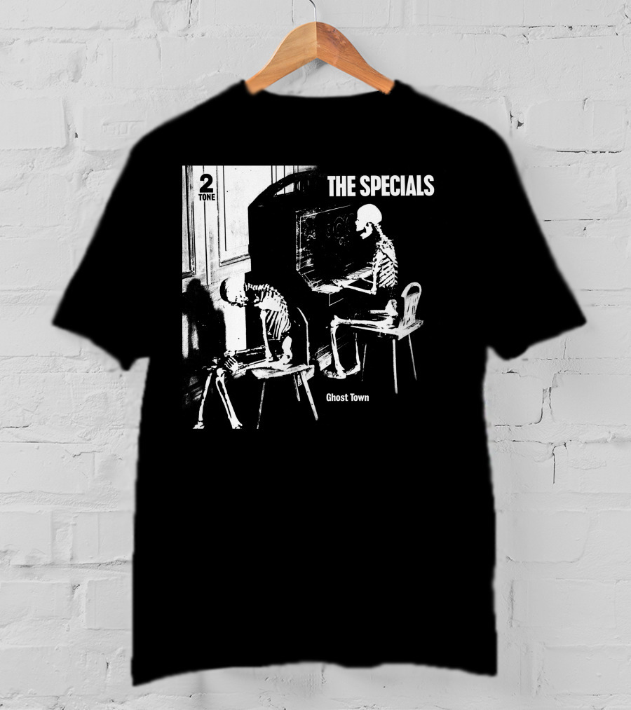 Tone The Specials Ghost Town Skeleton Piano T-Shirt