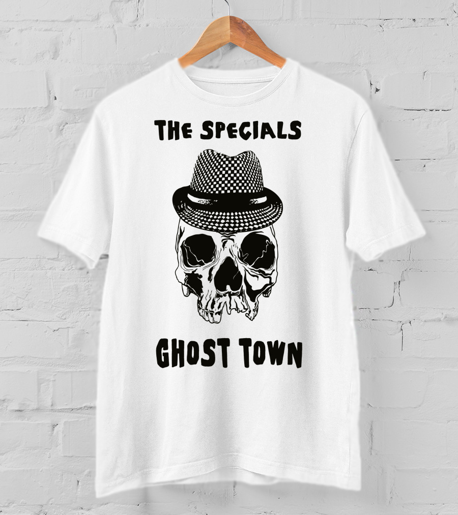 The Specials Ghost Town Skull Hat T-Shirt