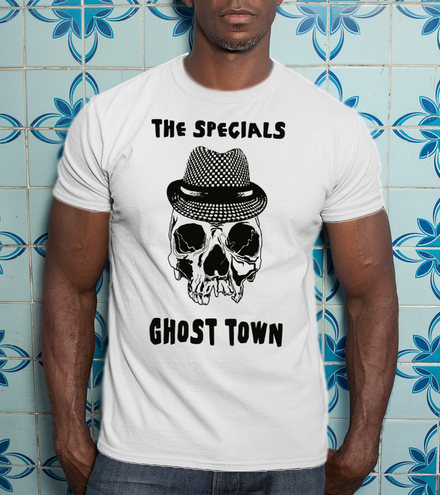 The Specials Ghost Town Skull Hat T-Shirt