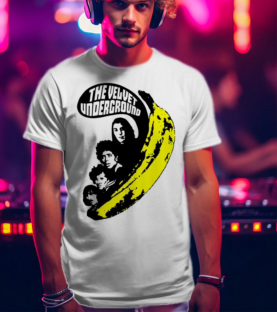 The Velvet Underground Iconic Banana Art Featuring Band Members T-Shirt