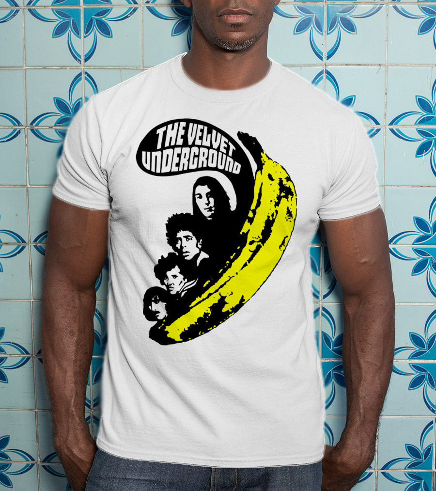 The Velvet Underground Iconic Banana Art Featuring Band Members T-Shirt