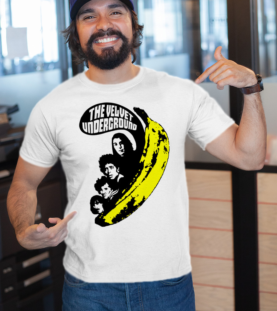 The Velvet Underground Iconic Banana Art Featuring Band Members T-Shirt