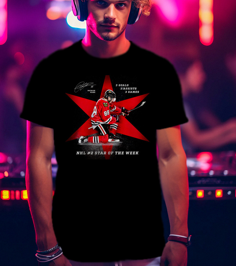 Patrick Kane Chicago Blackhawks Nhl #2 Star Of The Week T-Shirt