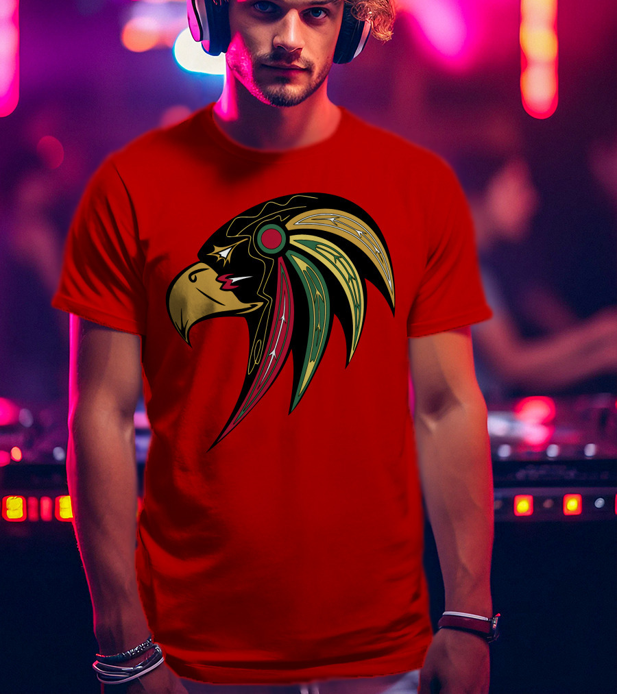 Chicago Blackhawks Stylized Hawk Head T-Shirt