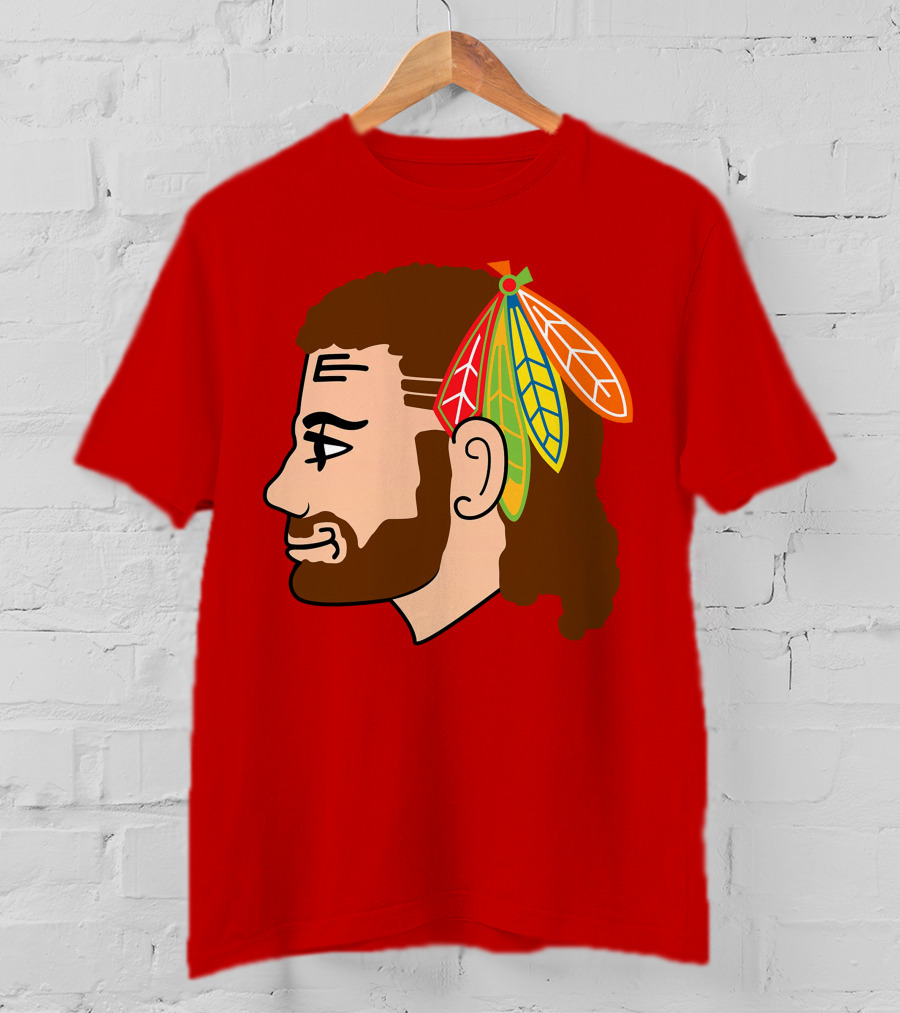 Chicago Blackhawks Tribute Red Feather Symbol T-Shirt