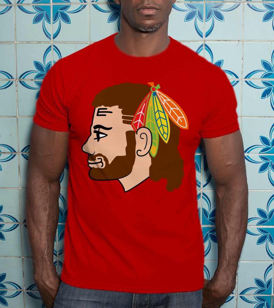 Chicago Blackhawks Tribute Red Feather Symbol T-Shirt