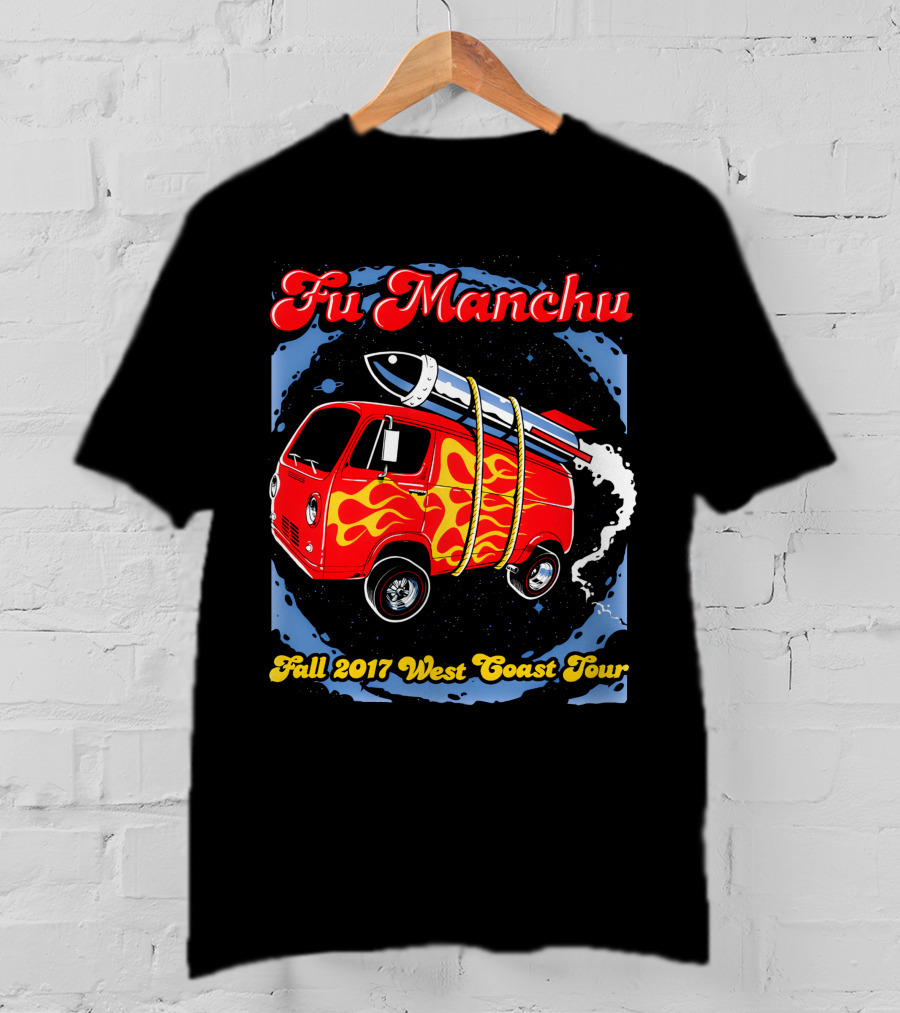 Fu Manchu Fall 2017 West Coast Tour Rocket Van T-Shirt