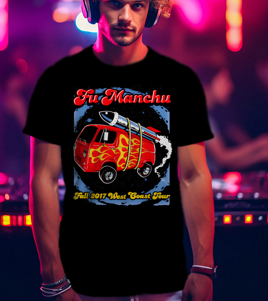 Fu Manchu Fall 2017 West Coast Tour Rocket Van T-Shirt