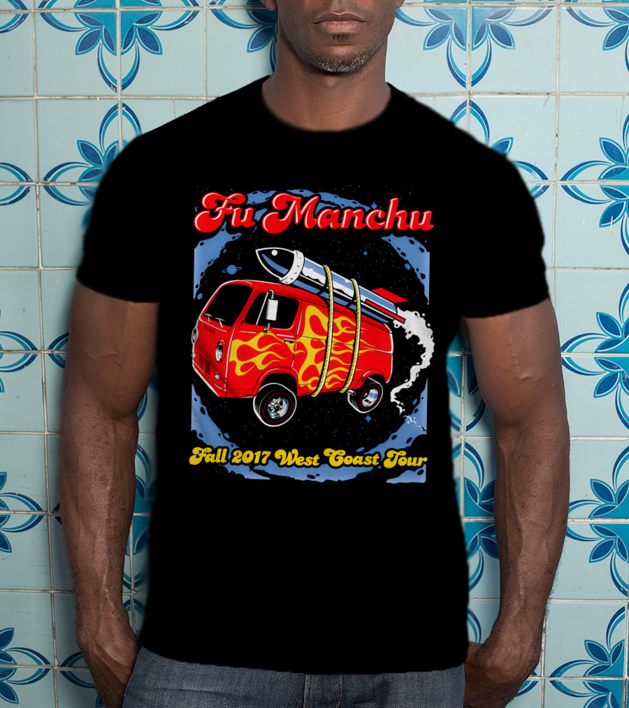Fu Manchu Fall 2017 West Coast Tour Rocket Van T-Shirt