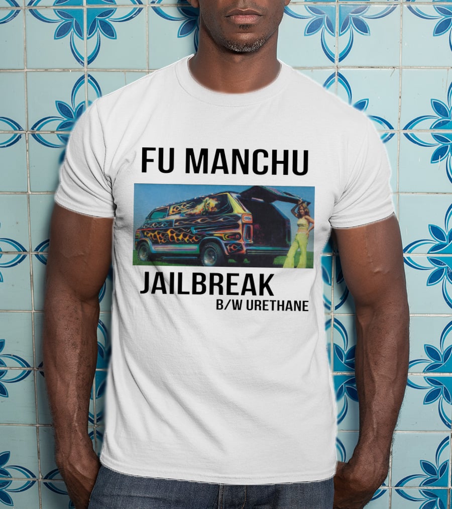 Fu Manchu Jailbreak B/W Urethane Van Art T-Shirt