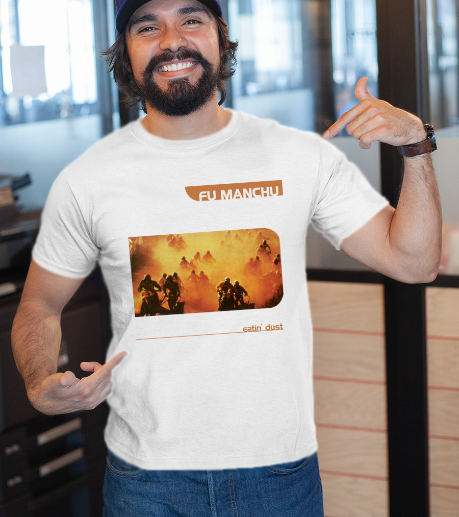 Fu Manchu Eatin' Dust Moto Riders In Desert Haze T-Shirt