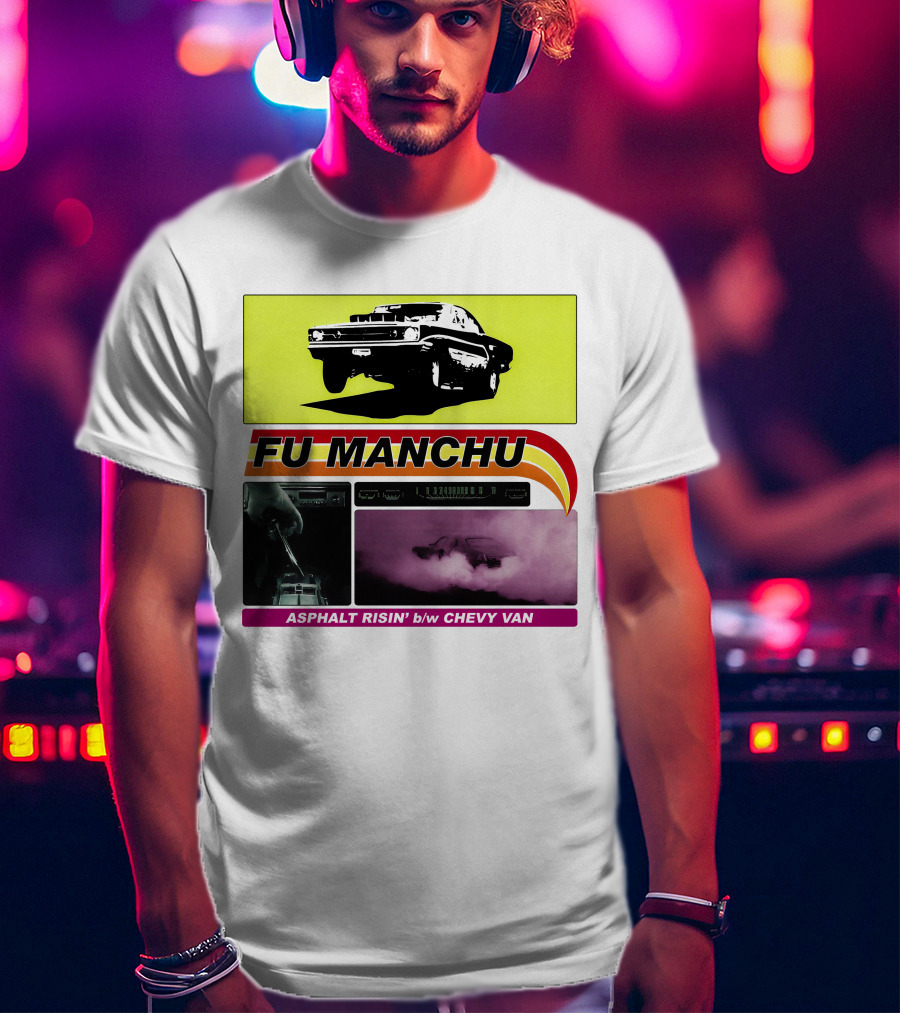 Fu Manchu Asphalt Risin' B/W Chevy Van T-Shirt