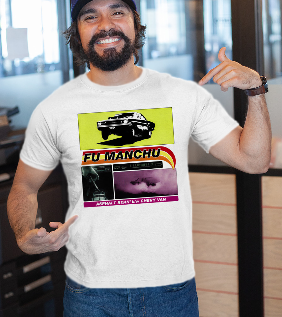 Fu Manchu Asphalt Risin' B/W Chevy Van T-Shirt