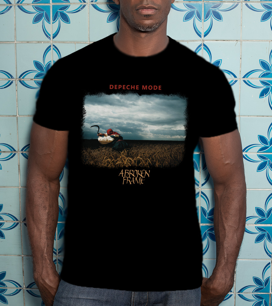 Depeche Mode A Broken Frame Wheat Field Scythe Album Cover T-Shirt