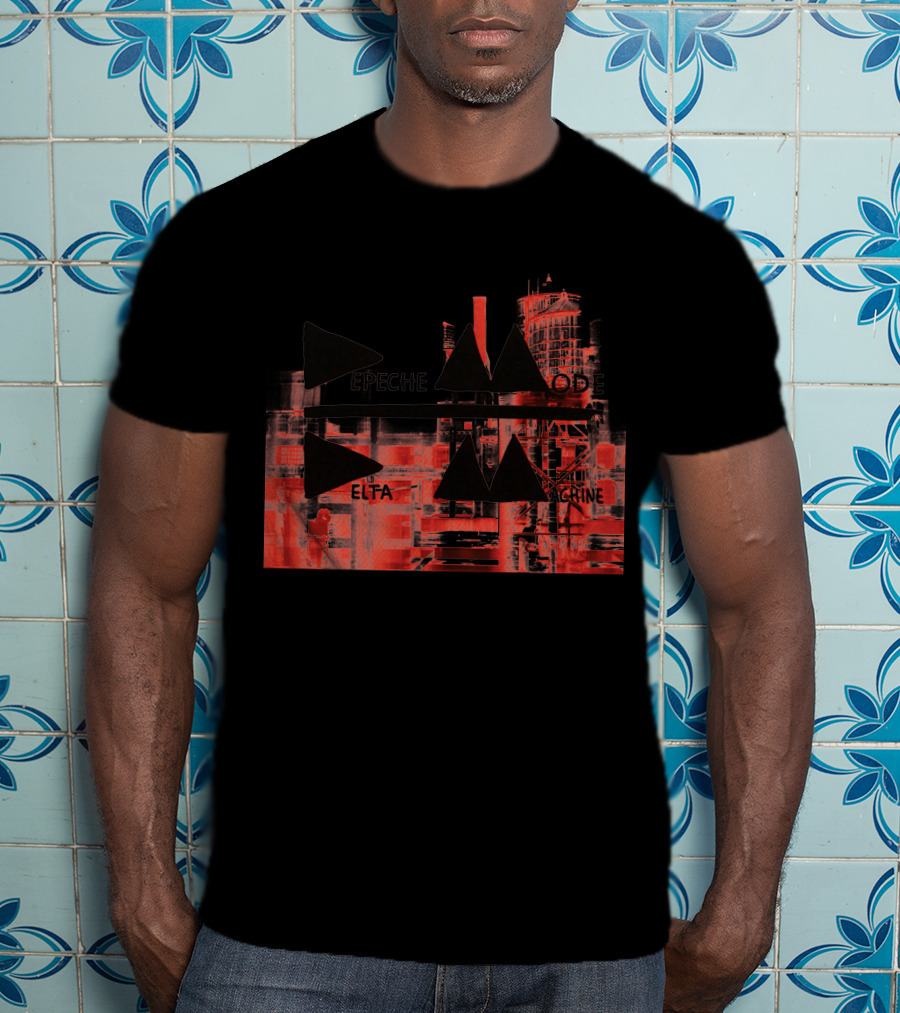 Depeche Mode Delta Machine Industrial Red Triangles T-Shirt