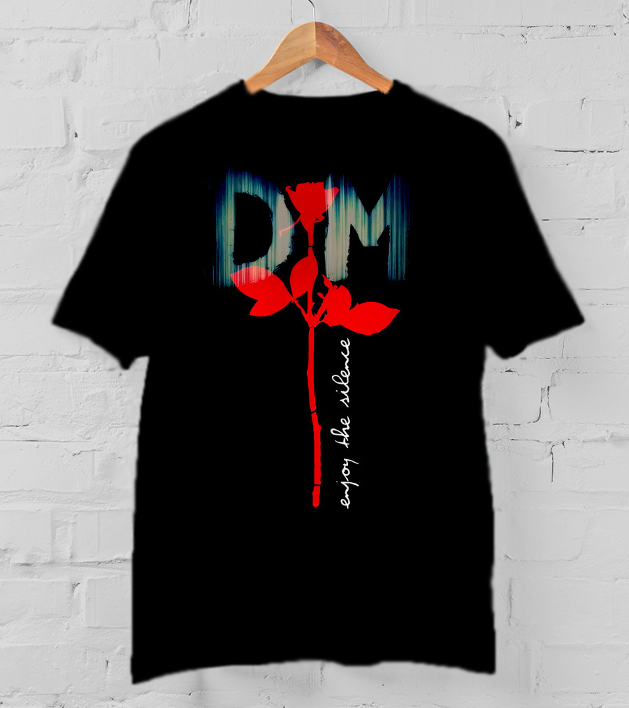 Depeche Mode Enjoy The Silence Red Rose Graphic D M T-Shirt