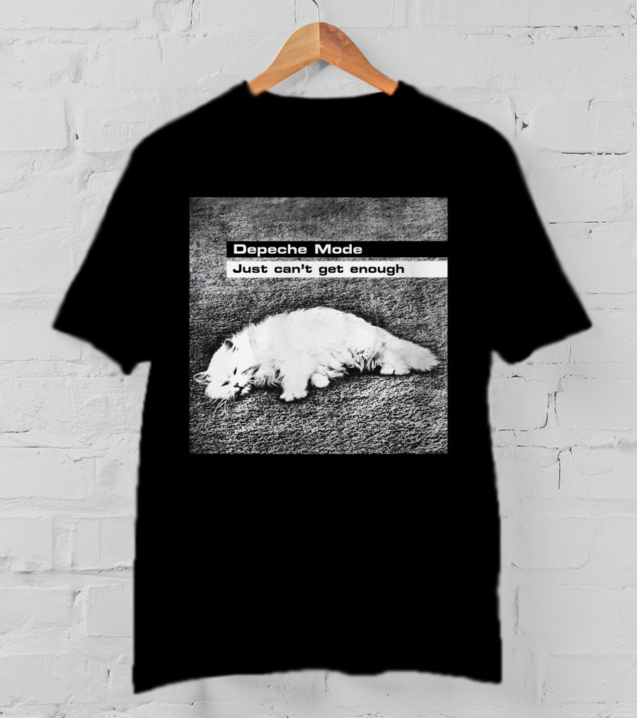 Depeche Mode Just Can't Get Enough Sleeping White Cat T-Shirt