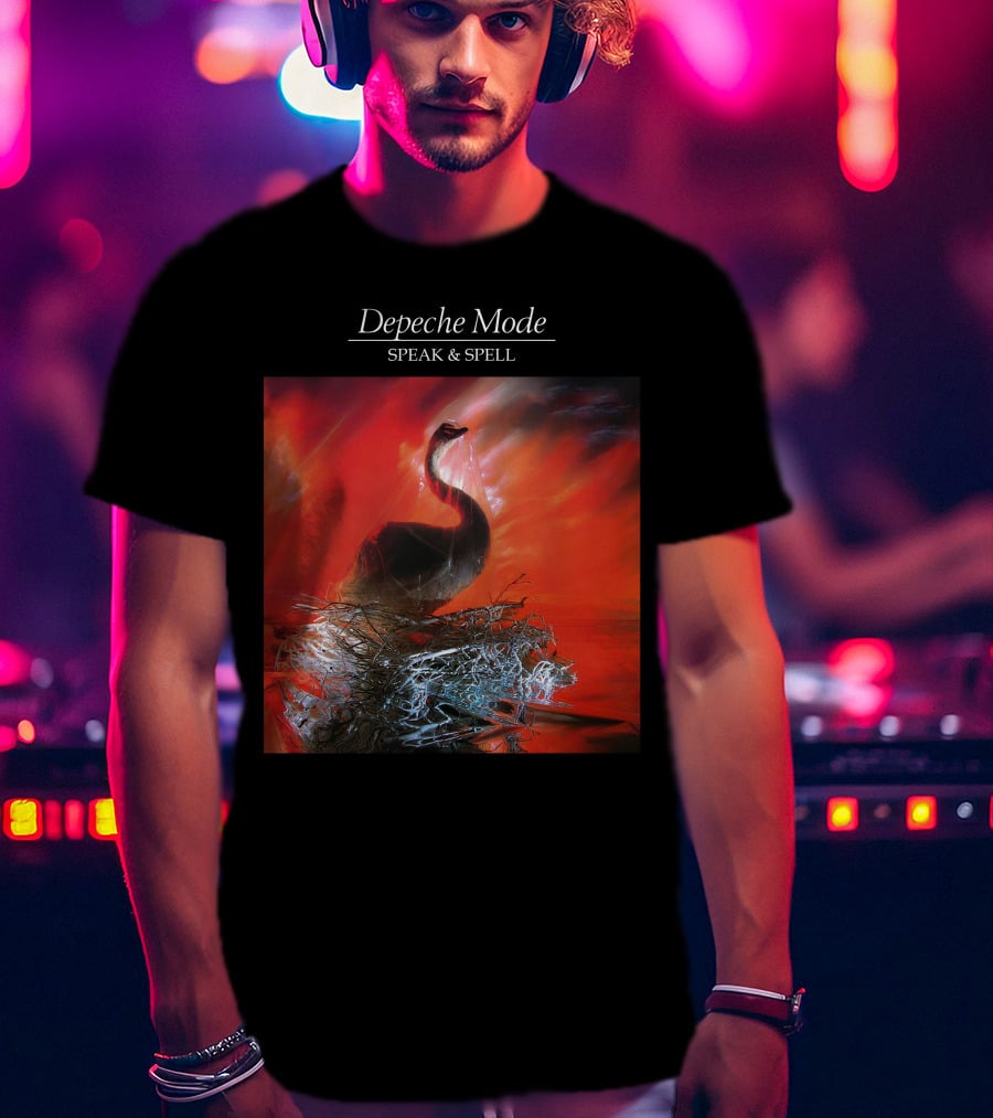 Depeche Mode Speak And Spell Swan Album Cover T-Shirt