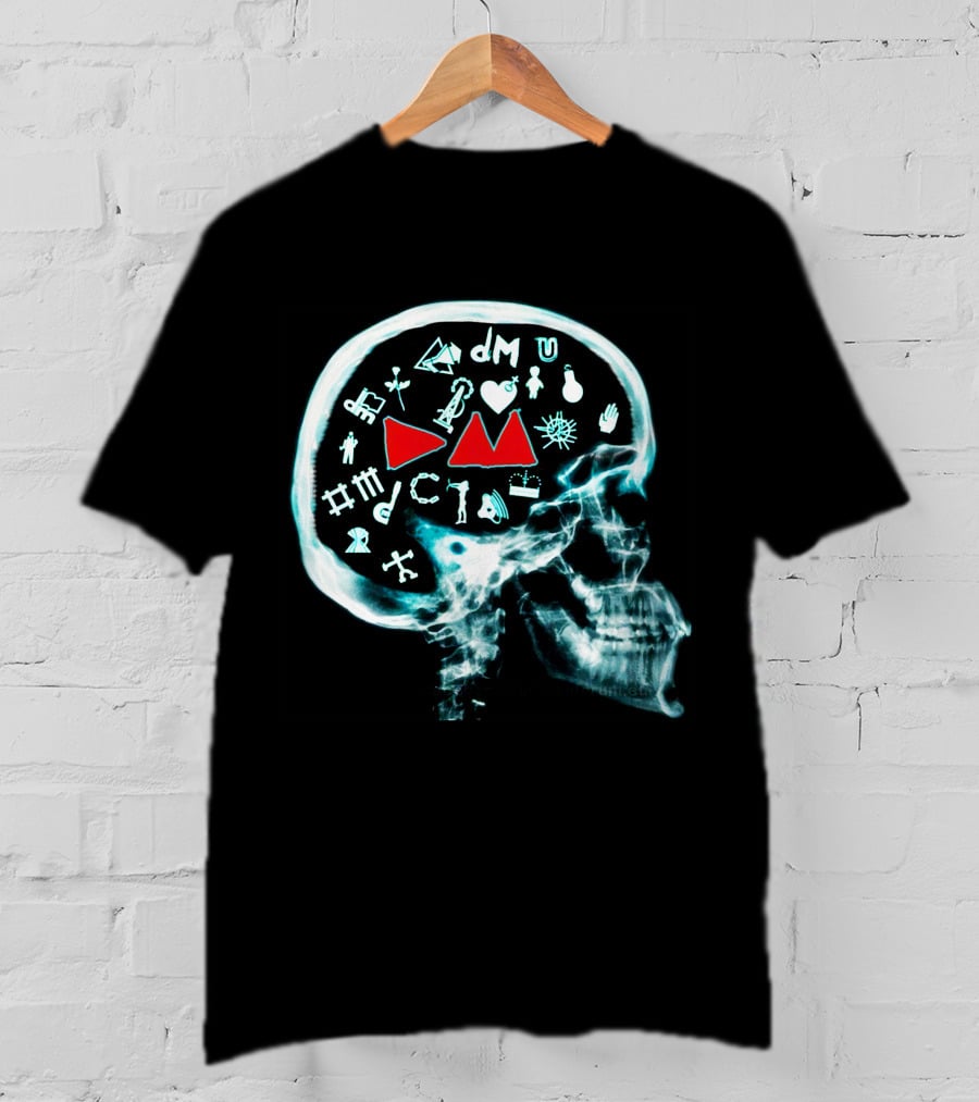 Depeche Mode Dm X-Ray Skull Symbols And Iconic Motif T-Shirt