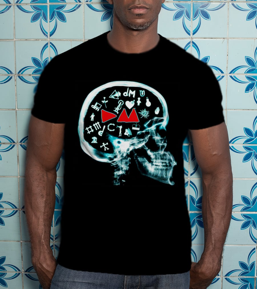 Depeche Mode Dm X-Ray Skull Symbols And Iconic Motif T-Shirt