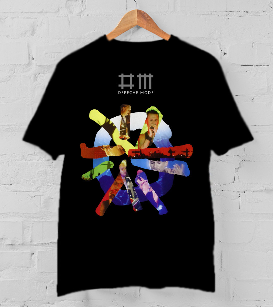 Depeche Mode Colorful Band Silhouette Collage T-Shirt