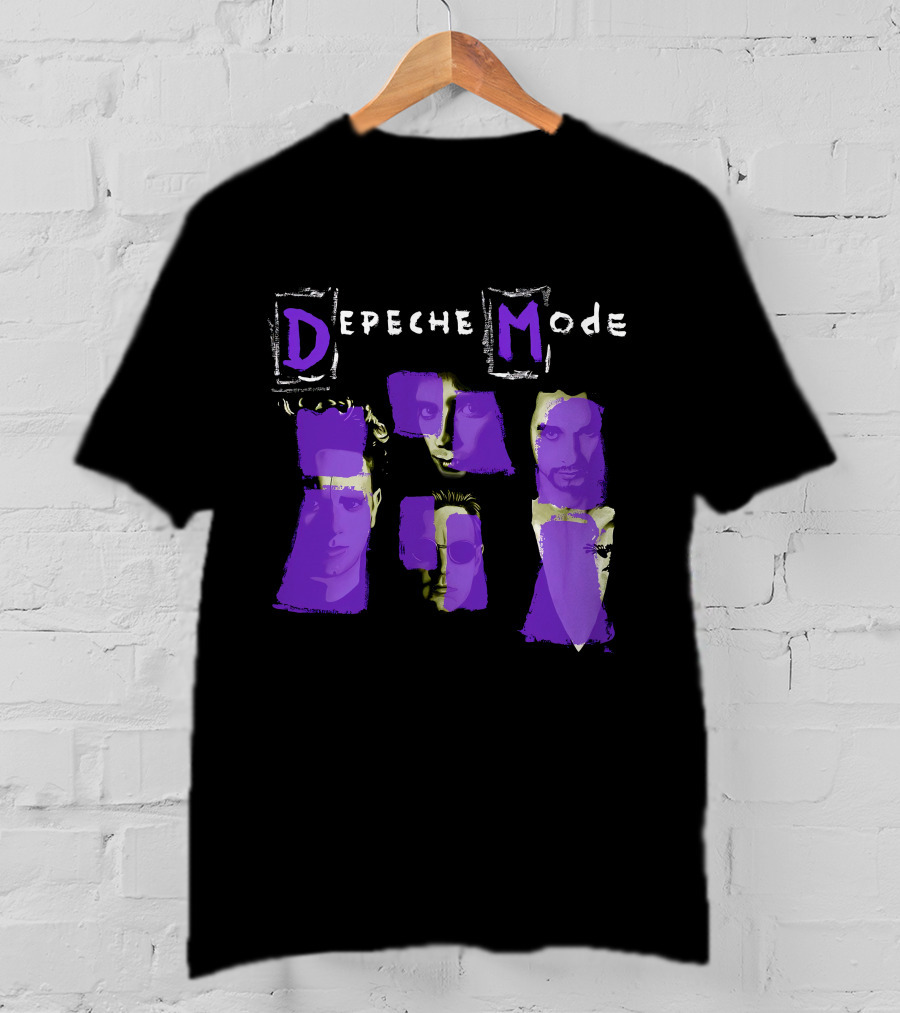Depeche Mode Purple Faces Collage T-Shirt
