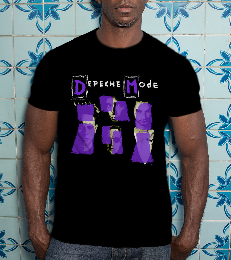 Depeche Mode Purple Faces Collage T-Shirt