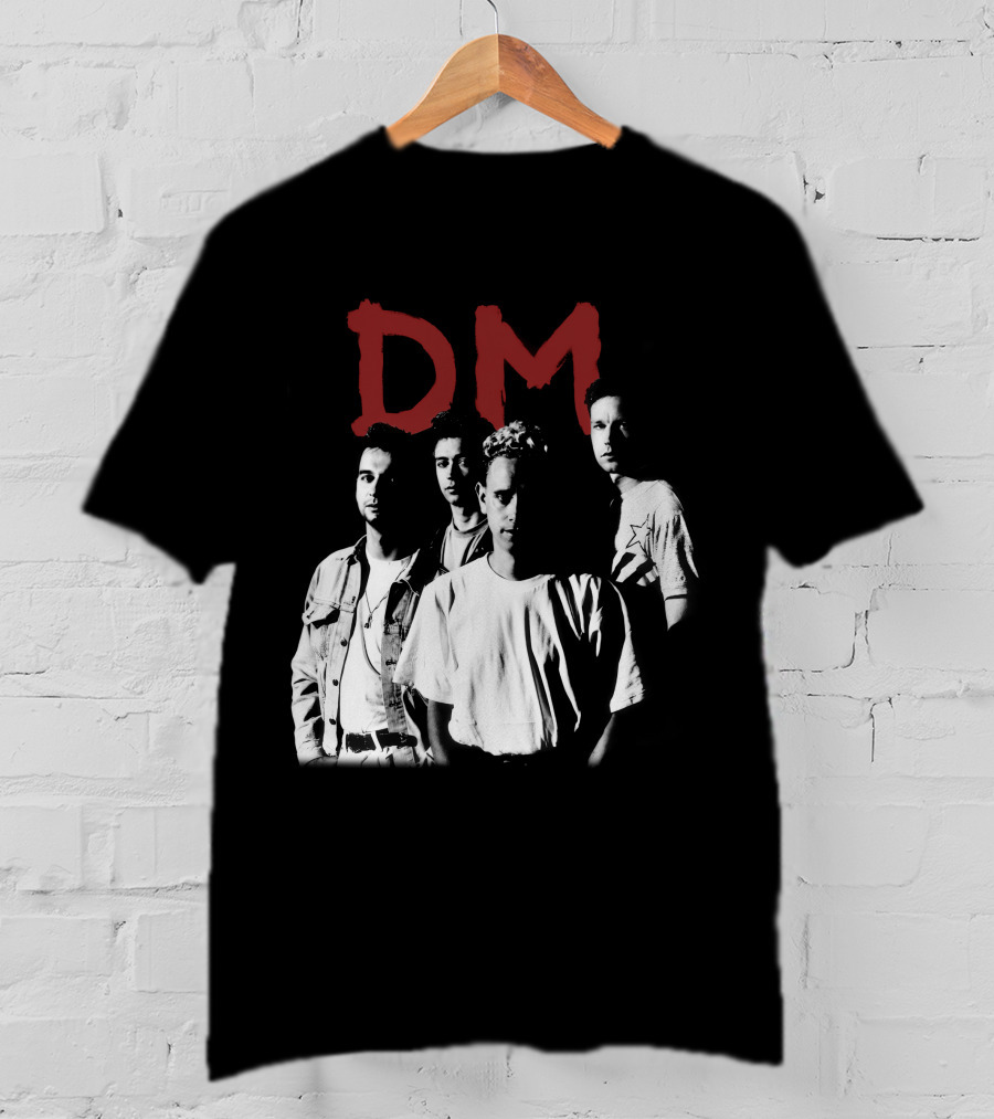 Dm Depeche Mode 11 Band Members Black And White T-Shirt