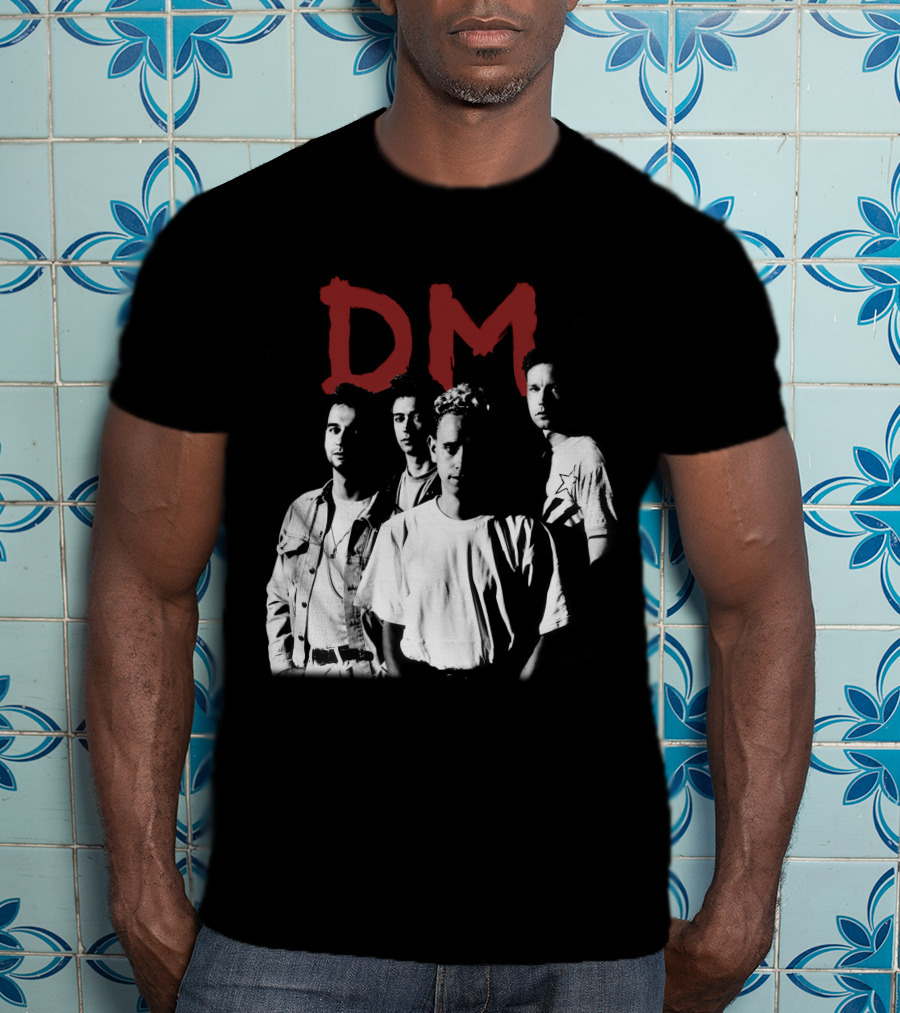 Dm Depeche Mode 11 Band Members Black And White T-Shirt