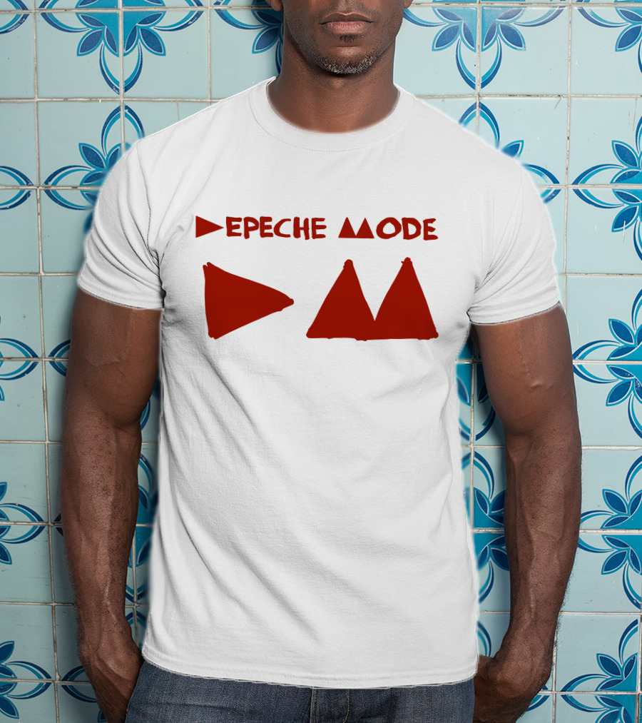 Depeche Mode Triangle Symbol Red Theme T-Shirt