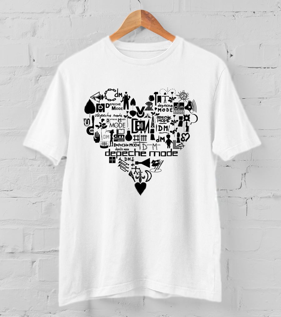 Depeche Mode Heart Collage With Logos T-Shirt