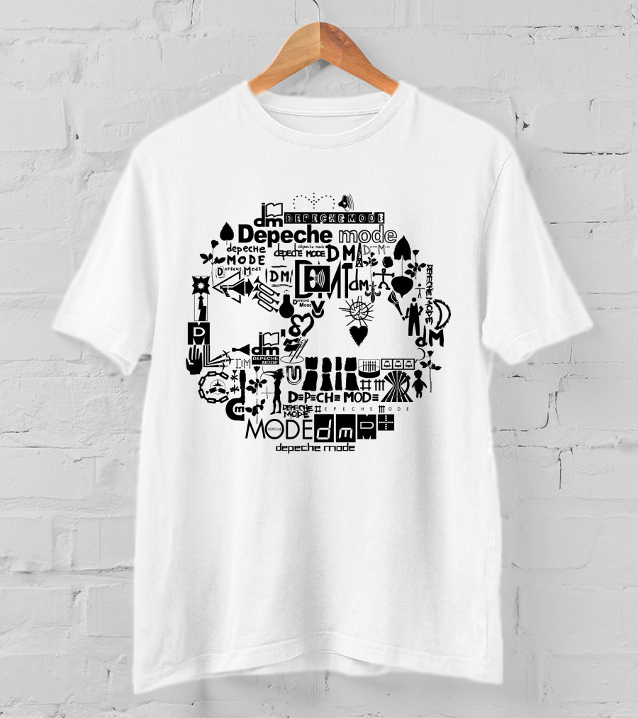 Depeche Mode Text And Icon Collage Featuring Dm Symbols T-Shirt