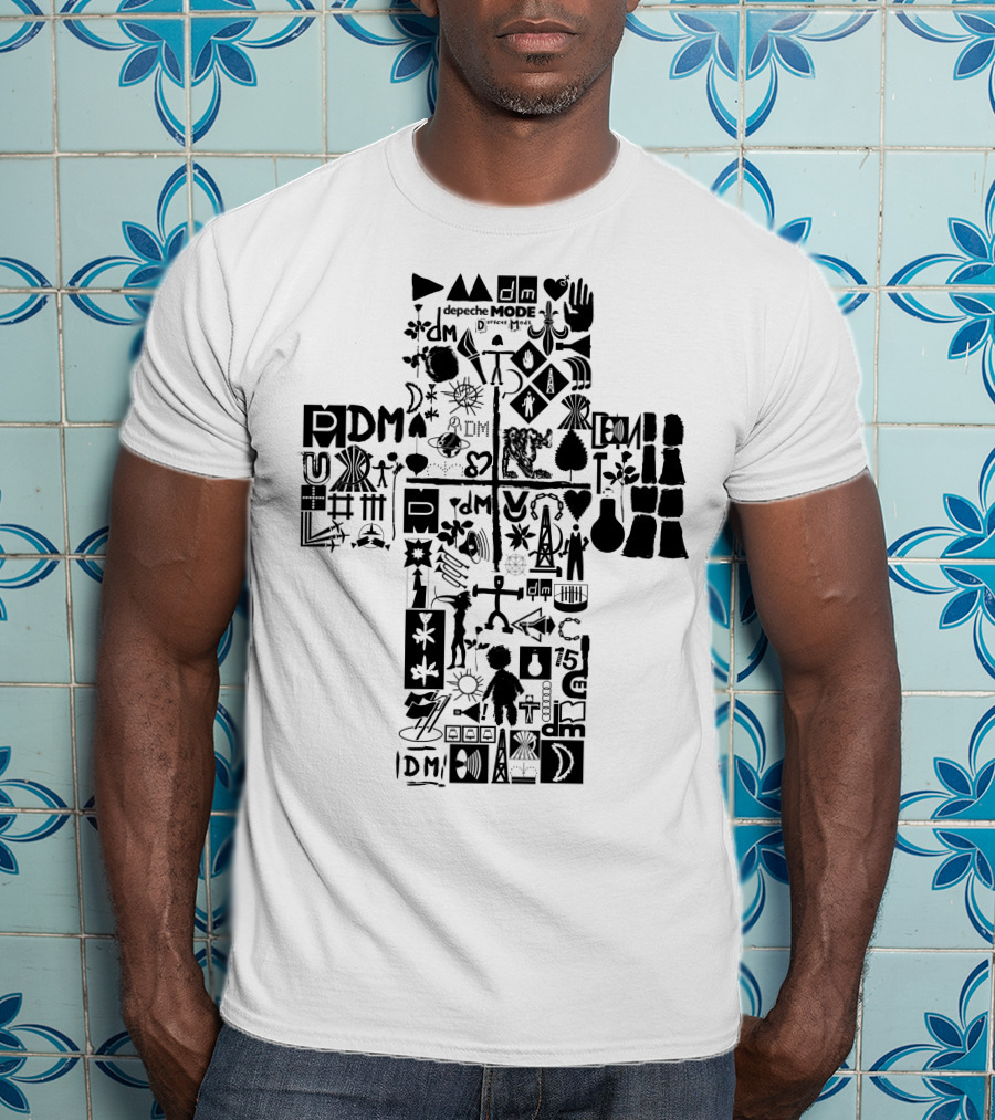 Depeche Mode Dm 14 Iconic Symbols And Logos Collection T-Shirt