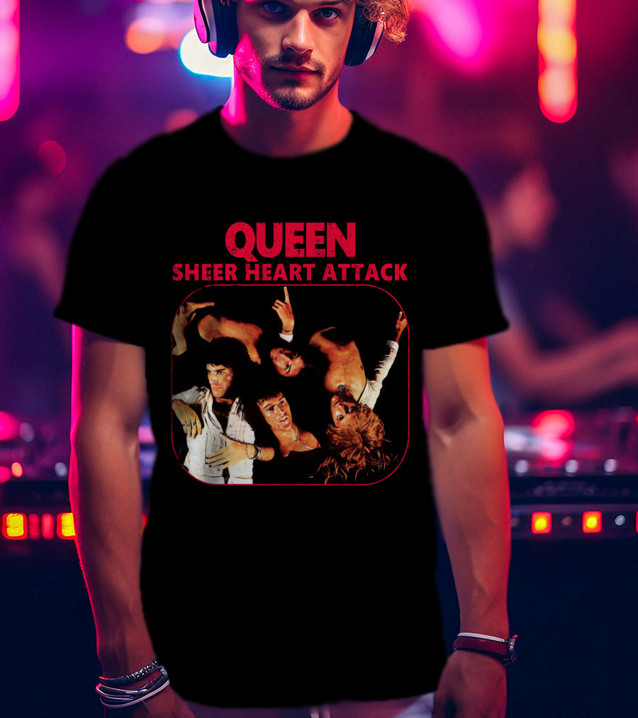 Queen Sheer Heart Attack Album Cover T-Shirt