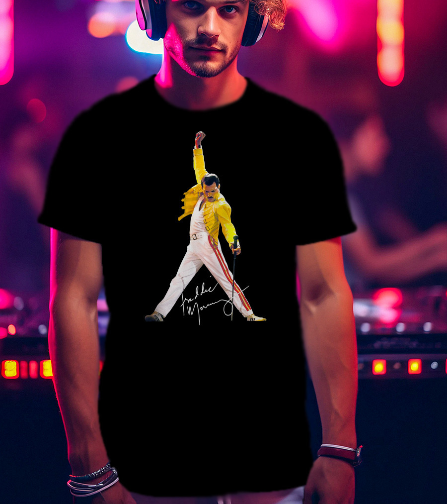 Freddie Mercury Iconic Pose Signature T-Shirt