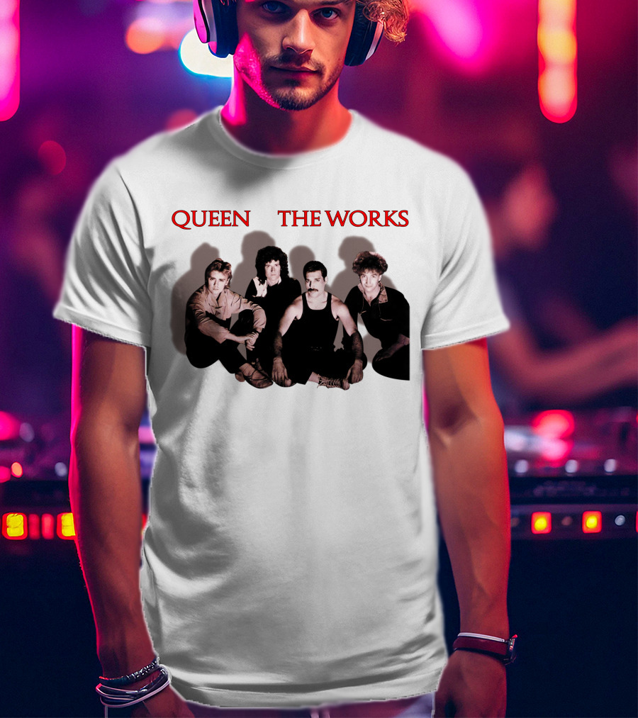 Queen The Works Album Cover Classic Band Members T-Shirt