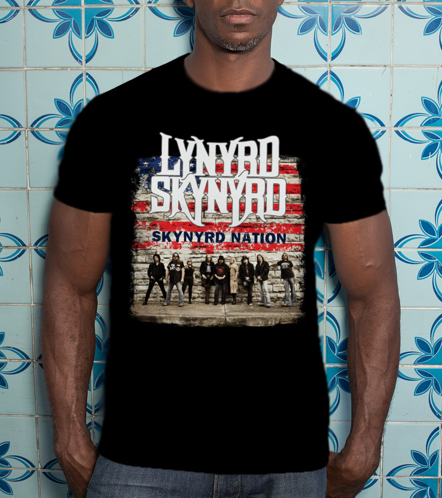 Lynyrd Skynyrd Skynyrd Nation American Flag Band Members T-Shirt