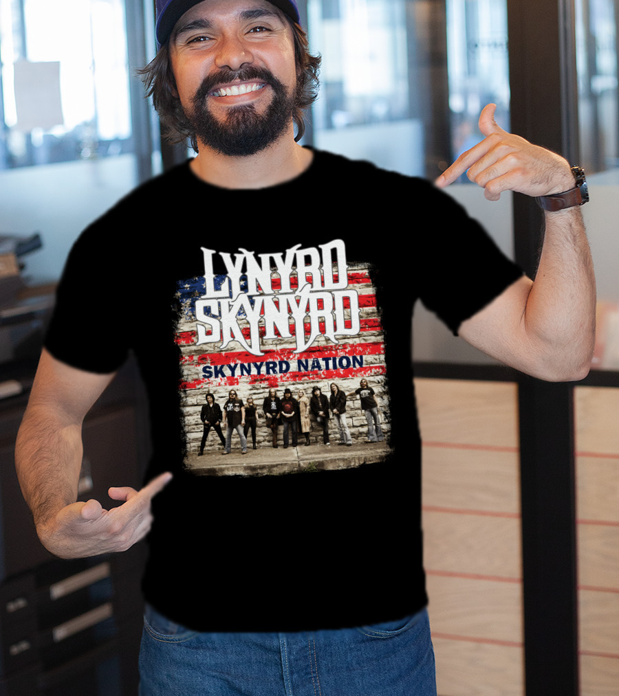 Lynyrd Skynyrd Skynyrd Nation American Flag Band Members T-Shirt