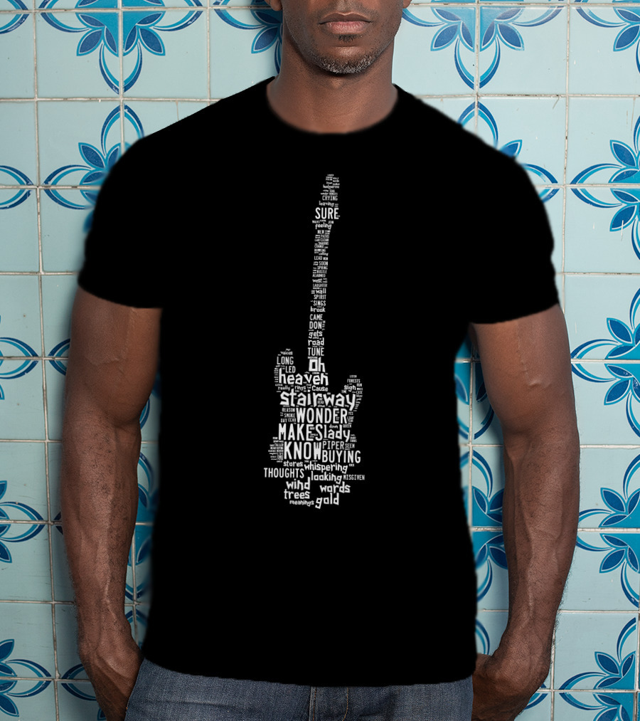 Stairway To Heaven Guitar Word Art Lzp T-Shirt