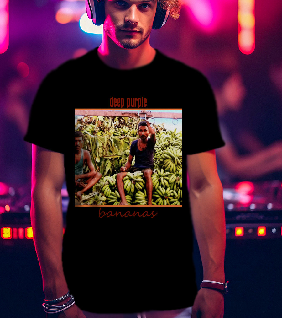 Deep Purple Bananas Album Cover Artwork T-Shirt