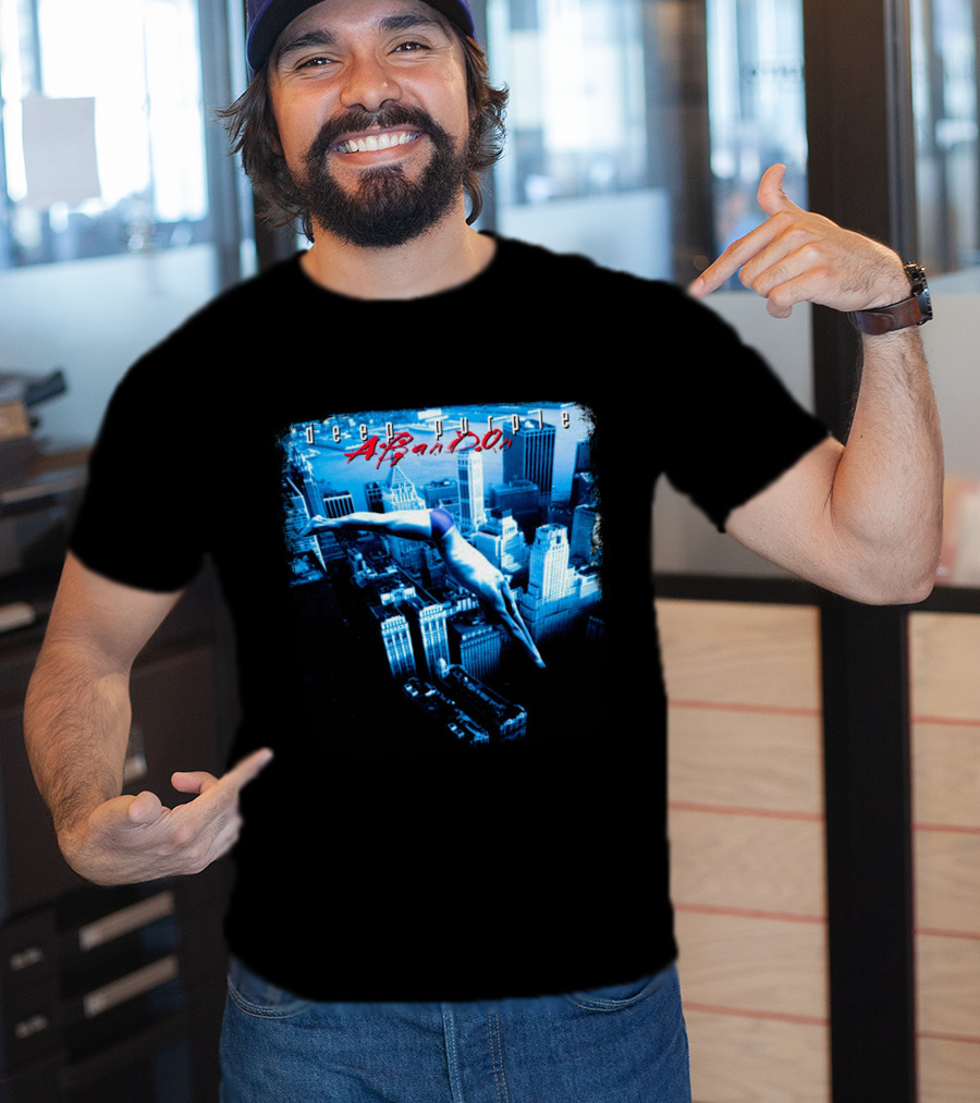 Deep Purple Abandon Diver Over Cityscape T-Shirt