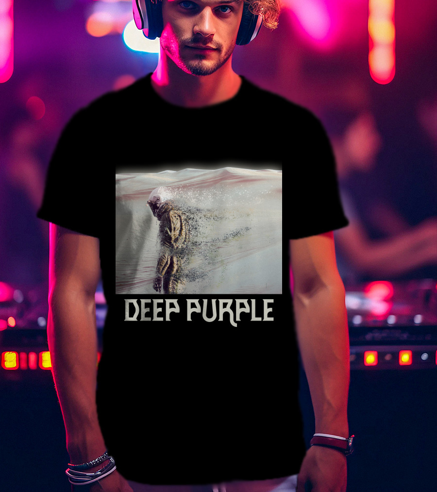 Deep Purple Sandstorm Soldier In Desert Scene T-Shirt