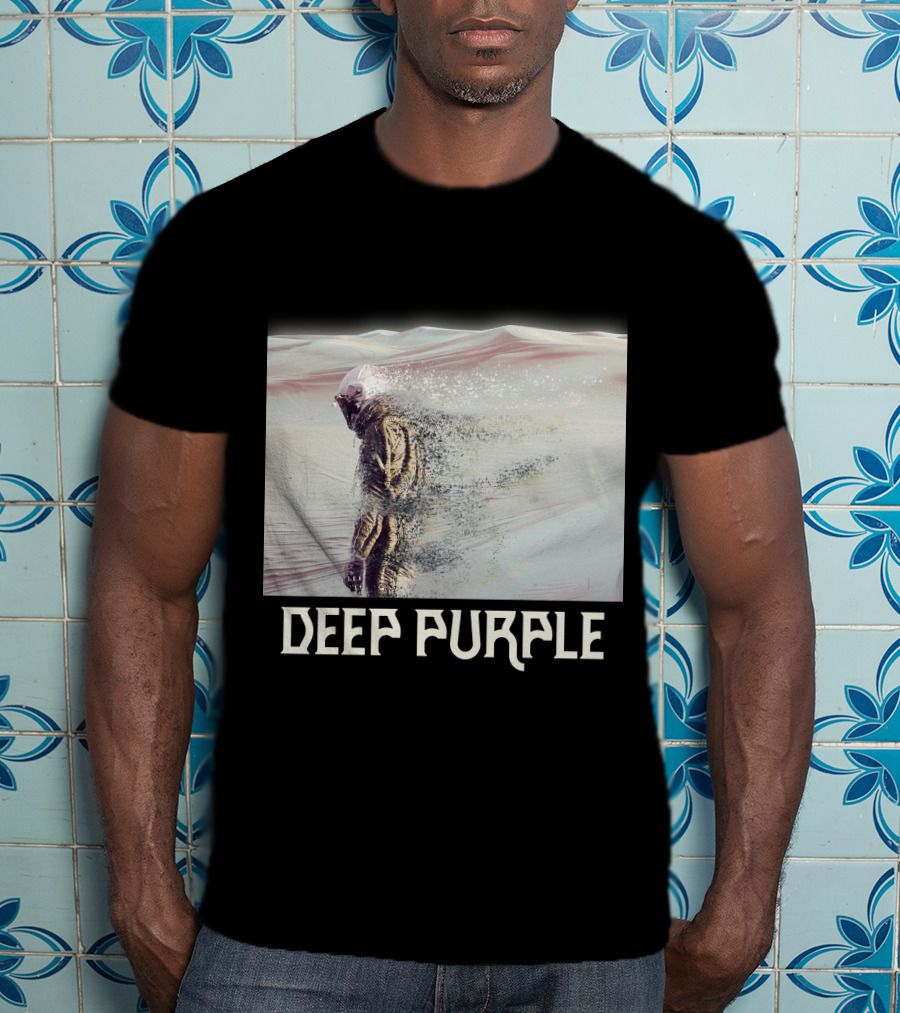 Deep Purple Sandstorm Soldier In Desert Scene T-Shirt