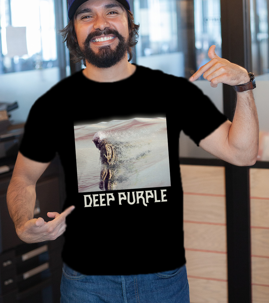 Deep Purple Sandstorm Soldier In Desert Scene T-Shirt