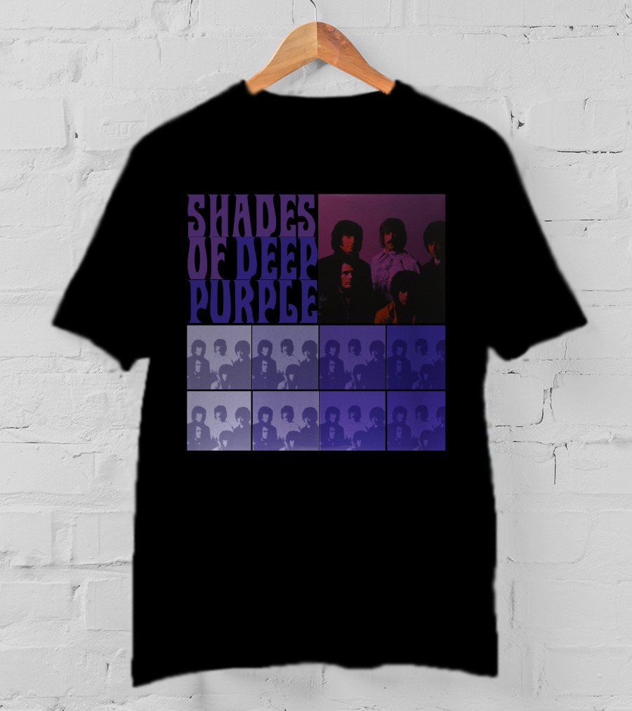 Shades Of Deep Purple Band Photo Collage T-Shirt